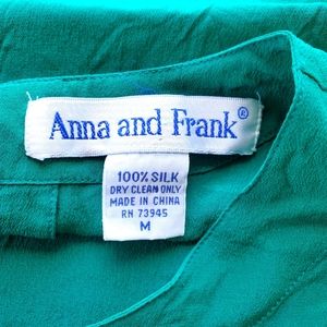 Teal Blue/Green Silk Tee